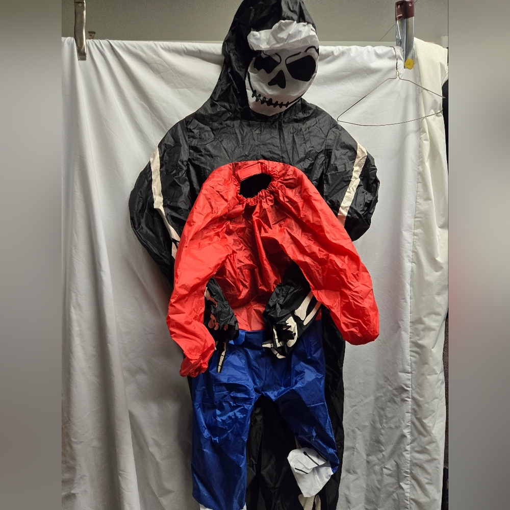 INFLATABLE SKELOTON PICK ME UP COSTUME - Picture 4 of 5